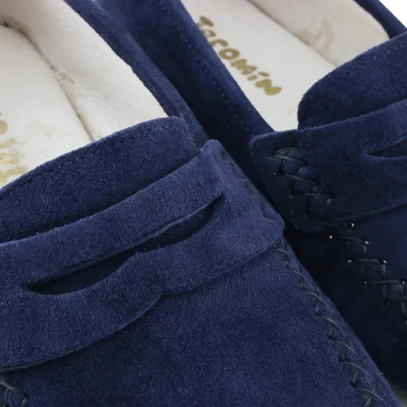 Zapatilla casa serraje azul 870 Jeromín