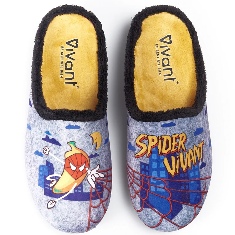 Zapatillas de Casa Vivant Spider-Ban 222280 Gris