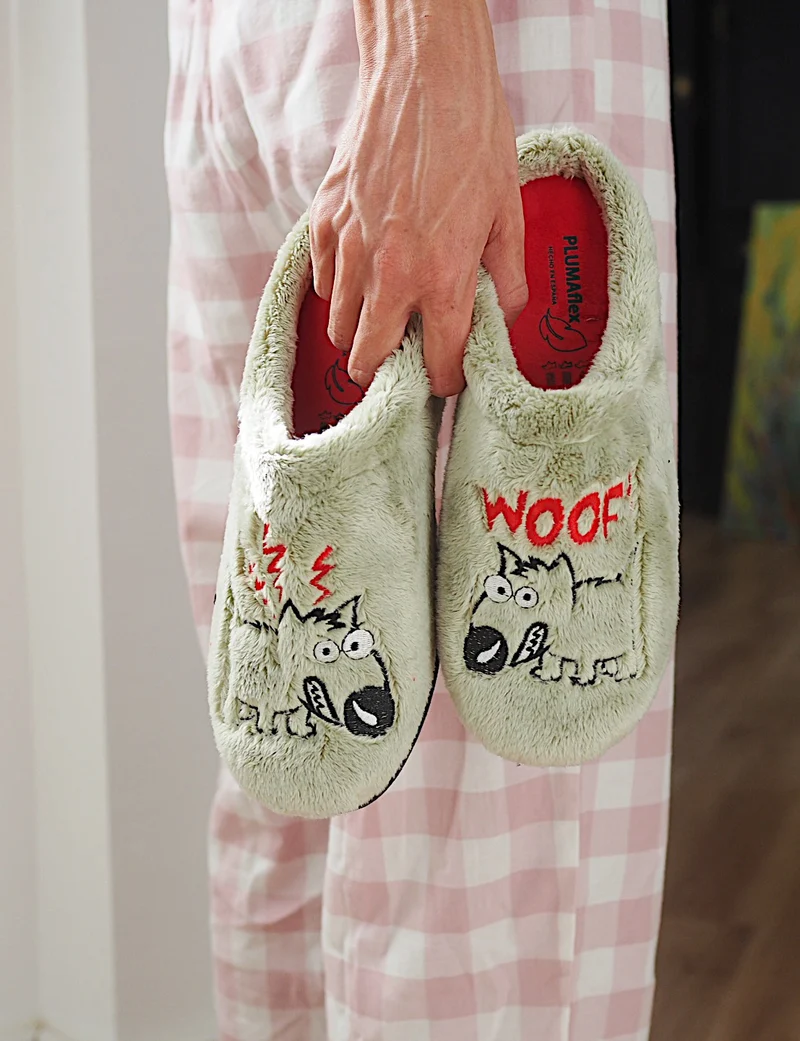 Zapatillas de Casa Roal Perro 12231 Verde