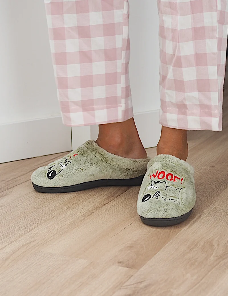 Zapatillas de Casa Roal Perro 12231 Verde