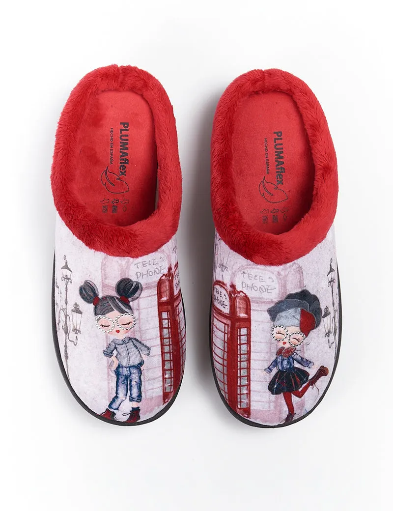 Zapatillas de Casa Roal Londres 12213 Rojo