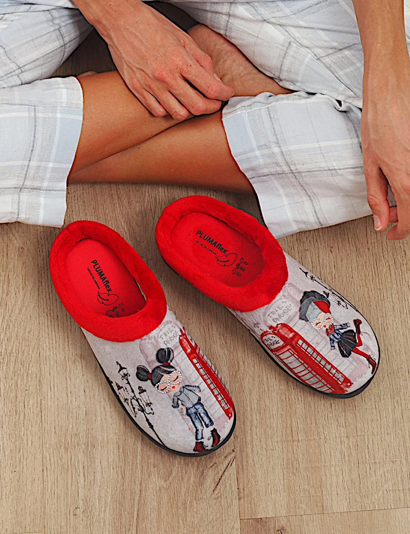 Zapatillas de Casa Roal Londres 12213 Rojo