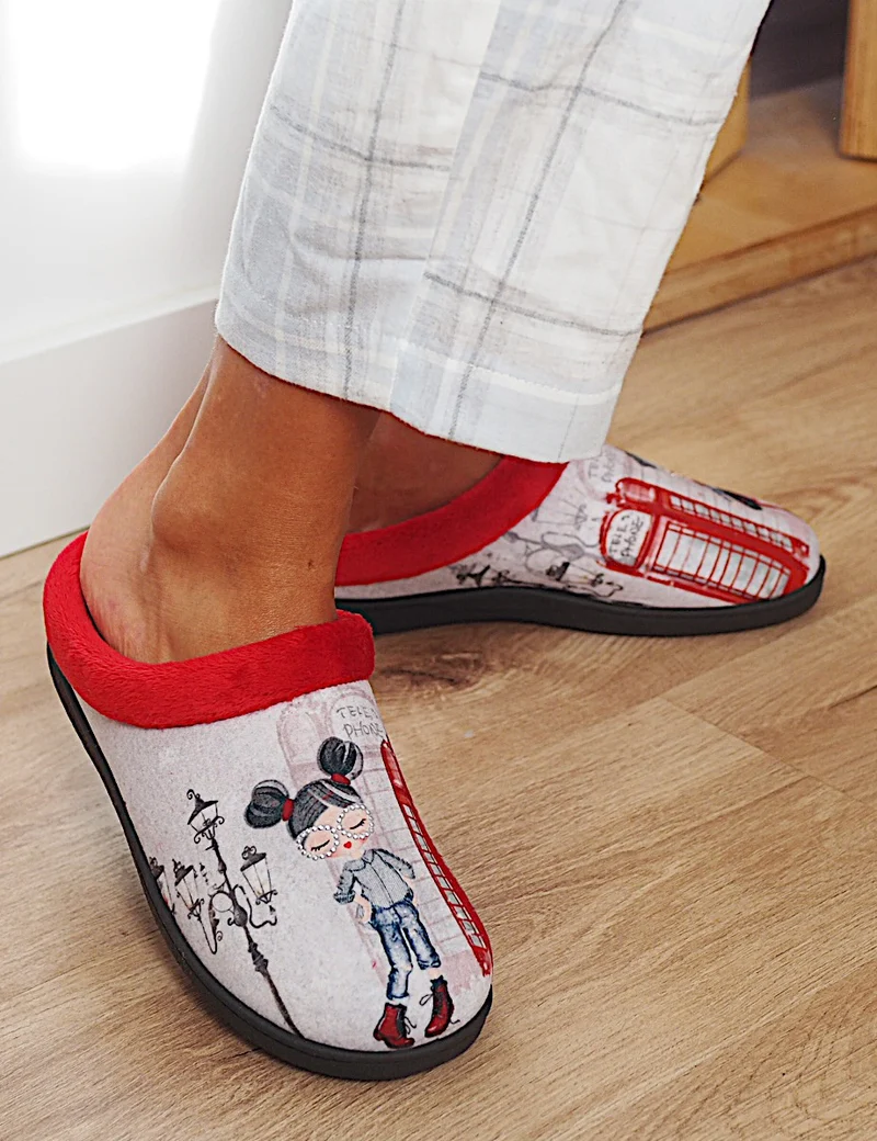 Zapatillas de Casa Roal Londres 12213 Rojo