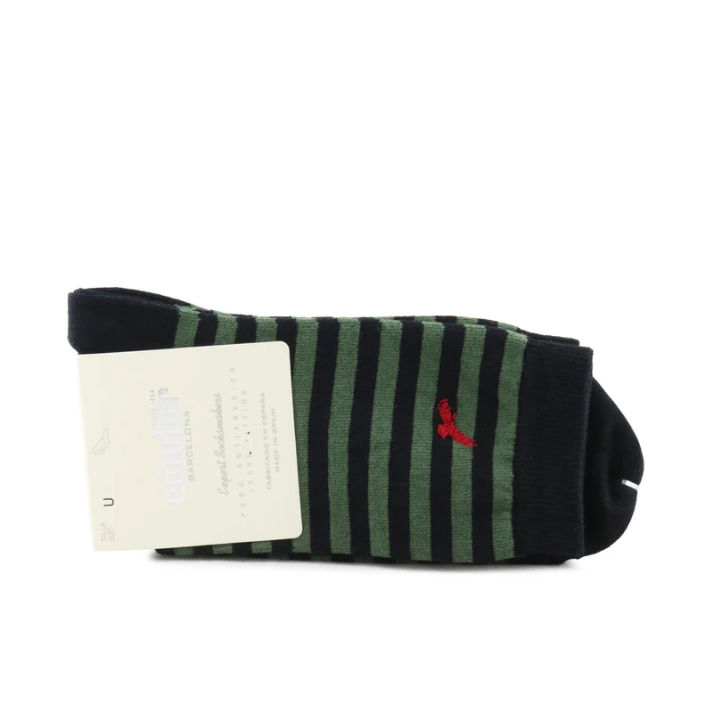 Calcetín corto negro/verde 38444 Cóndor