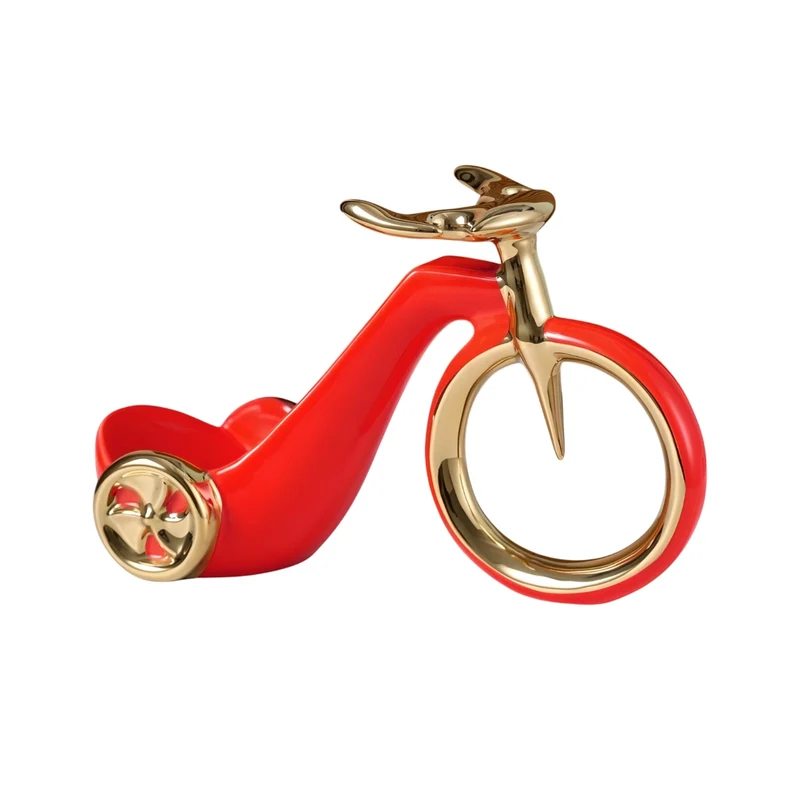 Miomu Soporte de Cerámica Decorativo para Botellas de Vino en Forma de Bicicleta Retro