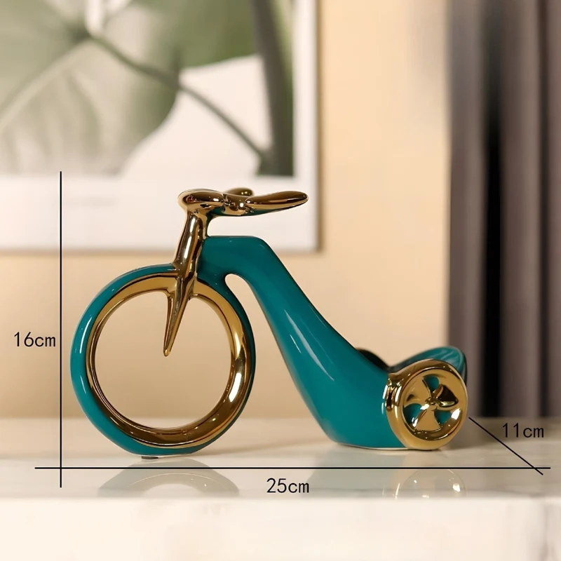 Miomu Soporte de Cerámica Decorativo para Botellas de Vino en Forma de Bicicleta Retro