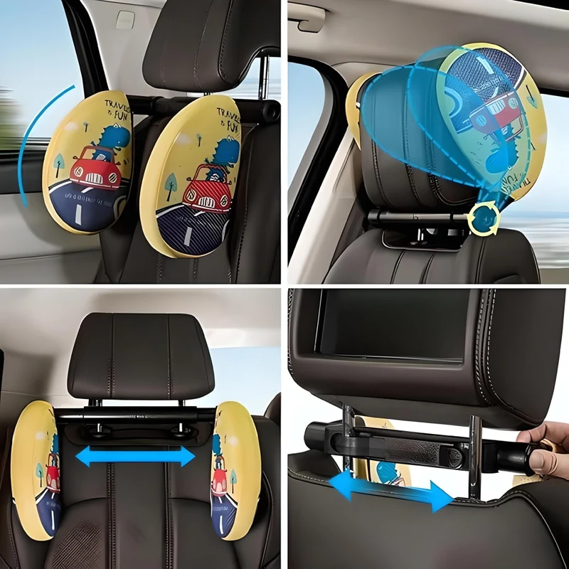 Miomu Almohada Reposacabezas Ajustable para Descanso Cómodo en el Auto