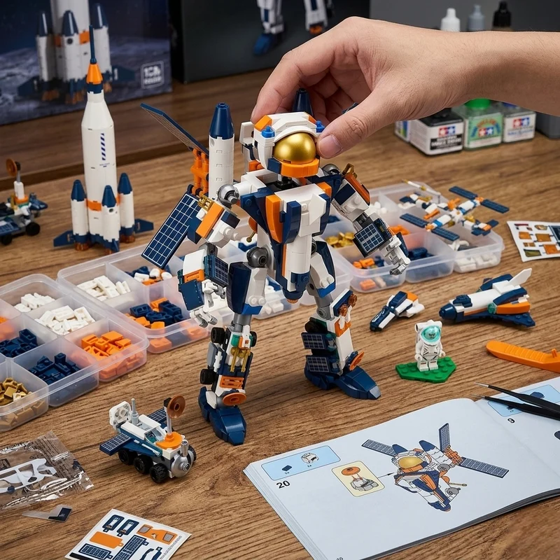Miomu Bloques Armables, Mega Robot Galáctico 5 en 1