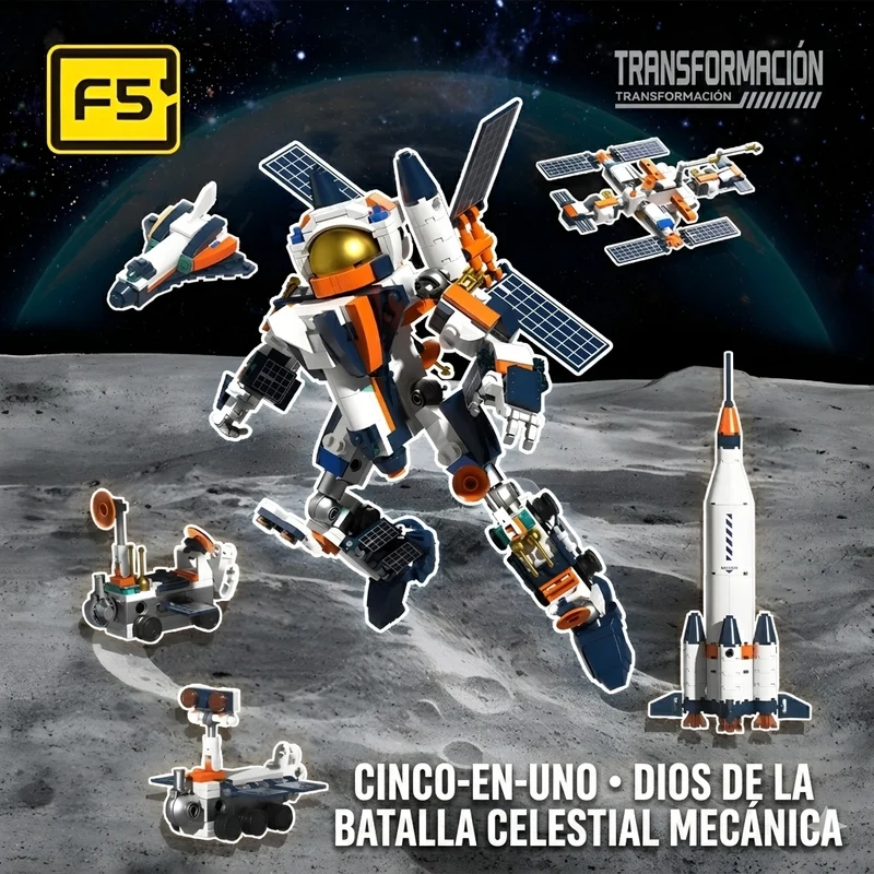 Miomu Bloques Armables, Mega Robot Galáctico 5 en 1
