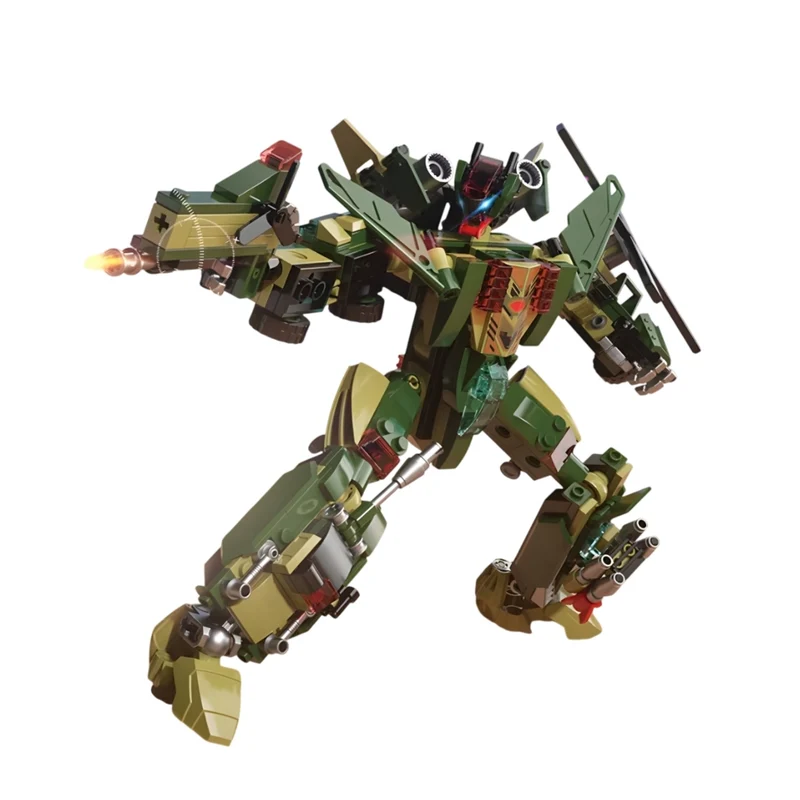 Miomu Bloques Armables, Mega Robot Transformable en Vehículos de Combate 6 en 1
