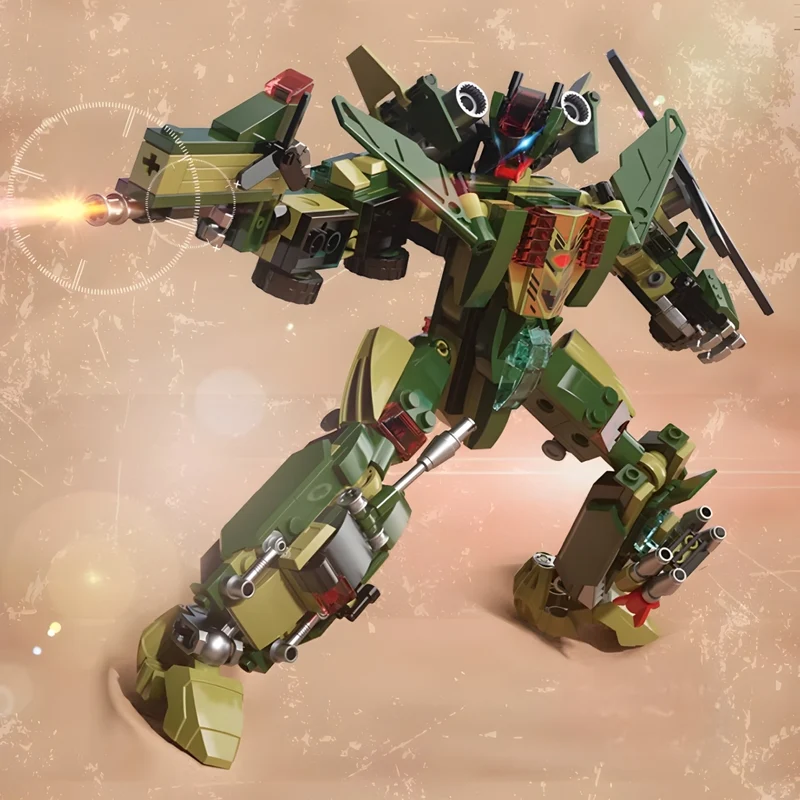 Miomu Bloques Armables, Mega Robot Transformable en Vehículos de Combate 6 en 1