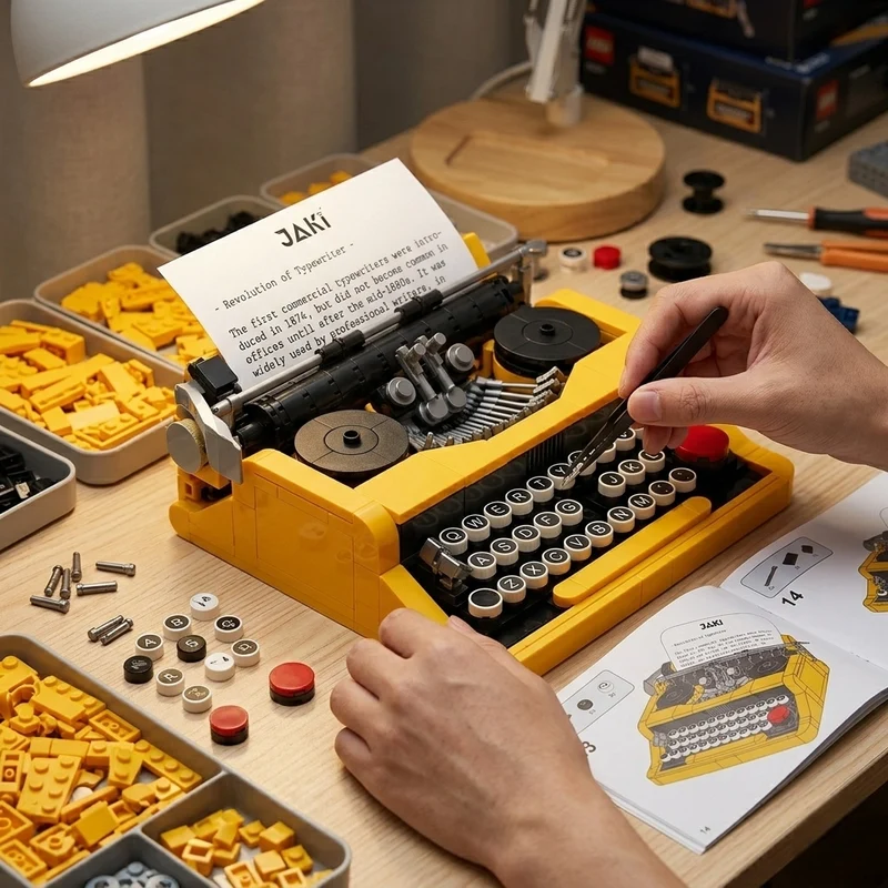 Miomu Bloques Armables, Máquina de Escribir Retro
