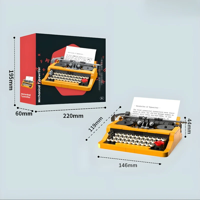 Miomu Bloques Armables, Máquina de Escribir Retro
