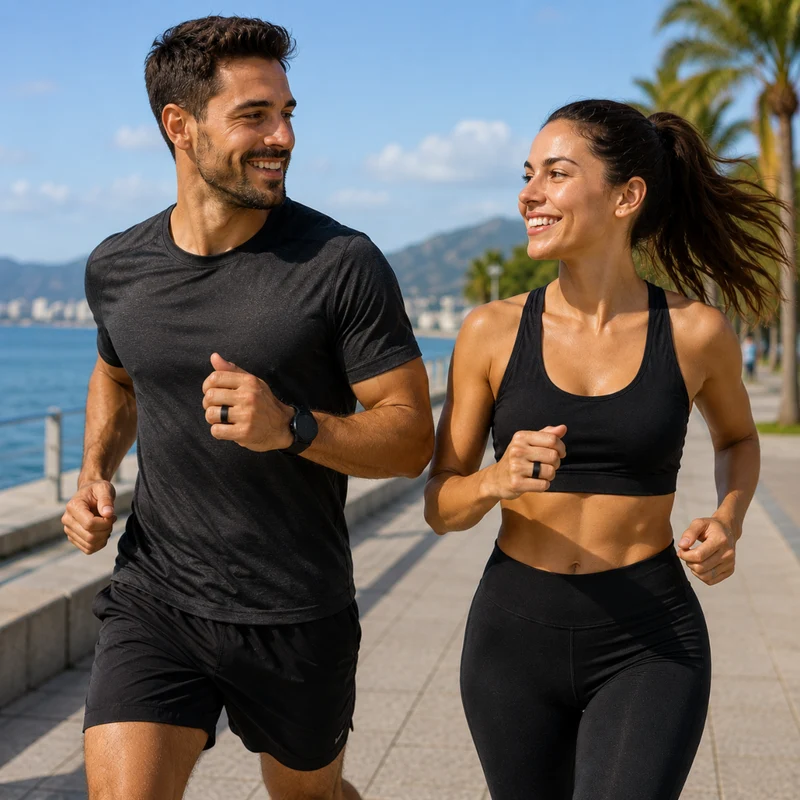 Miomu Anillo Inteligente Deportivo con Monitoreo de Salud y Actividad, Negro