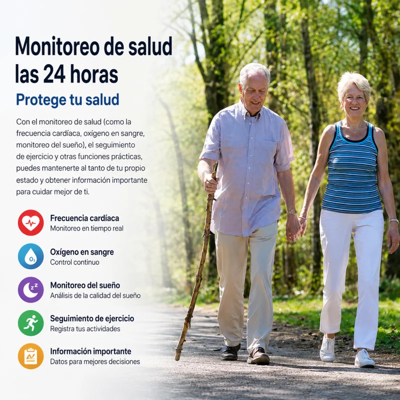 Miomu Anillo Inteligente Deportivo con Monitoreo de Salud y Actividad, Negro