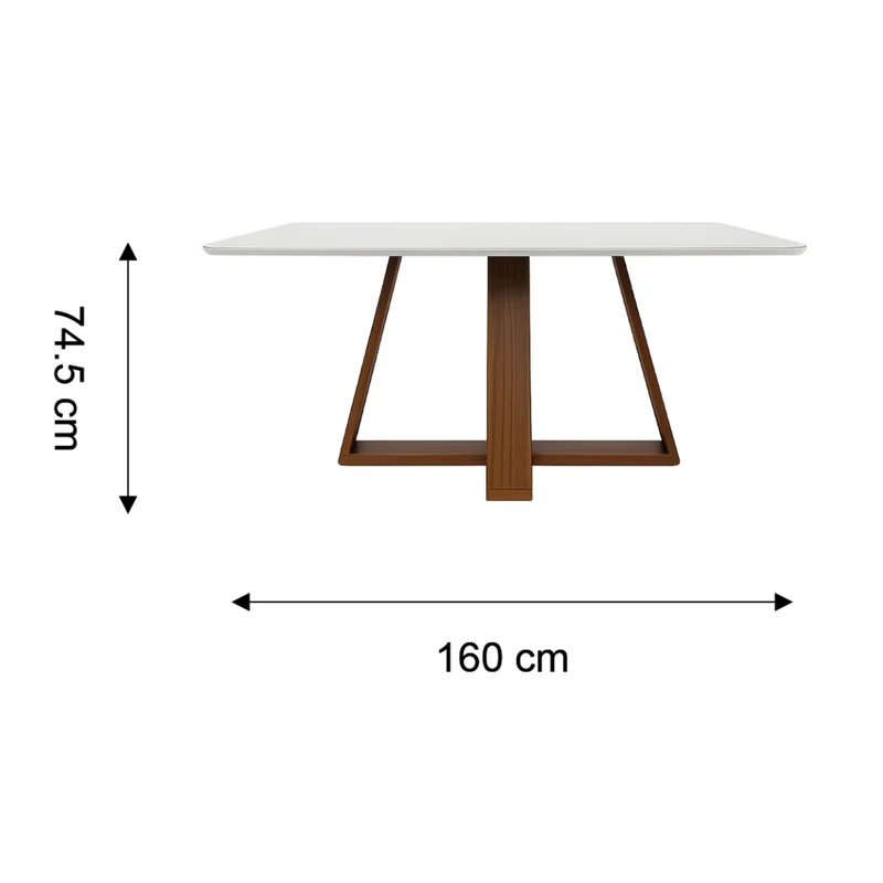 Tokoa Mesa para Comedor MDF 74.5x160x90cm