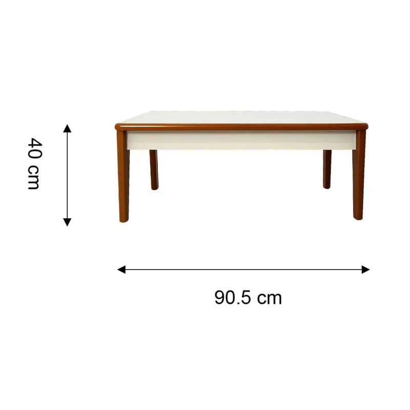 Tokoa Mesa de Centro MDF Rectangular 91cm Off White (17359)