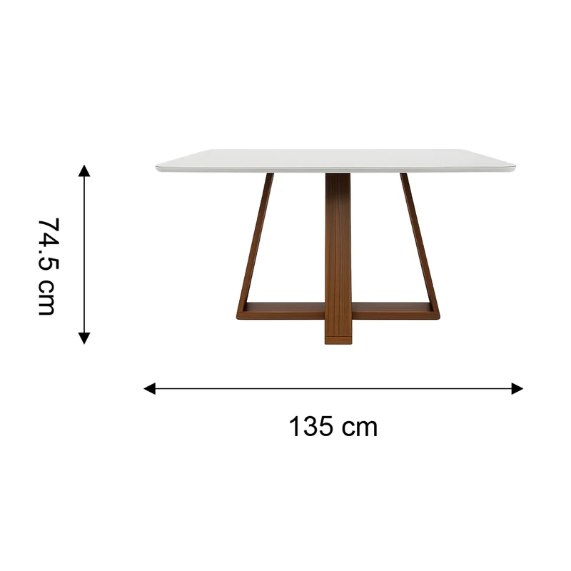 Tokoa Mesa para Comedor MDF 74.5x135x90cm