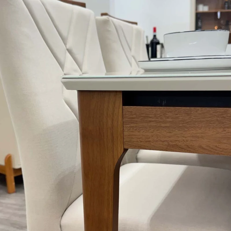 Tokoa Mesa para Comedor Rectangular Madera/Vidrio