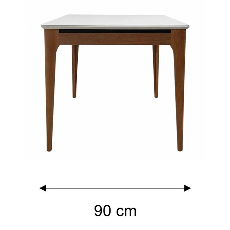 Tokoa Mesa para Comedor Rectangular Madera/Vidrio