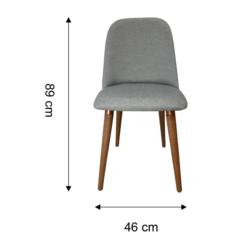 Tokoa Silla para Comedor de Madera Tapizada con Lino