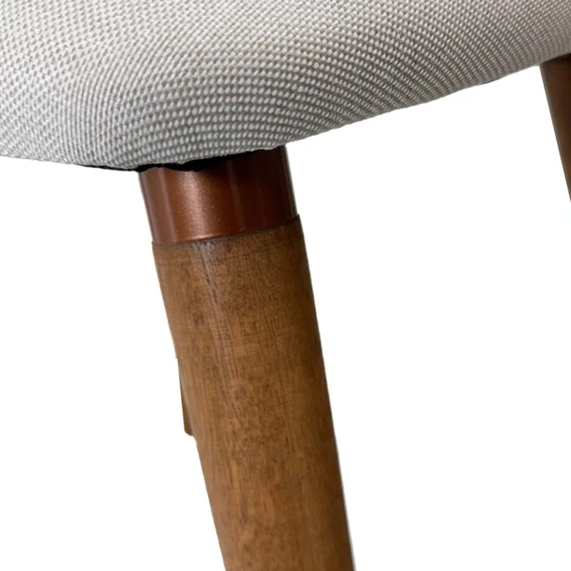 Tokoa Silla para Comedor de Madera Tapizada con Lino