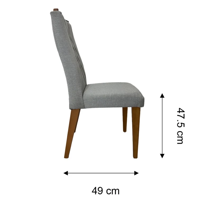 Tokoa Silla para Comedor de Madera Tapizada con Respaldo Decorado