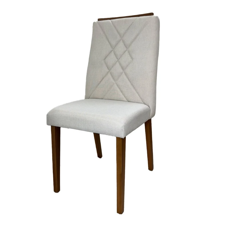 Tokoa Silla para Comedor de Madera Tapizada con Respaldo Decorado