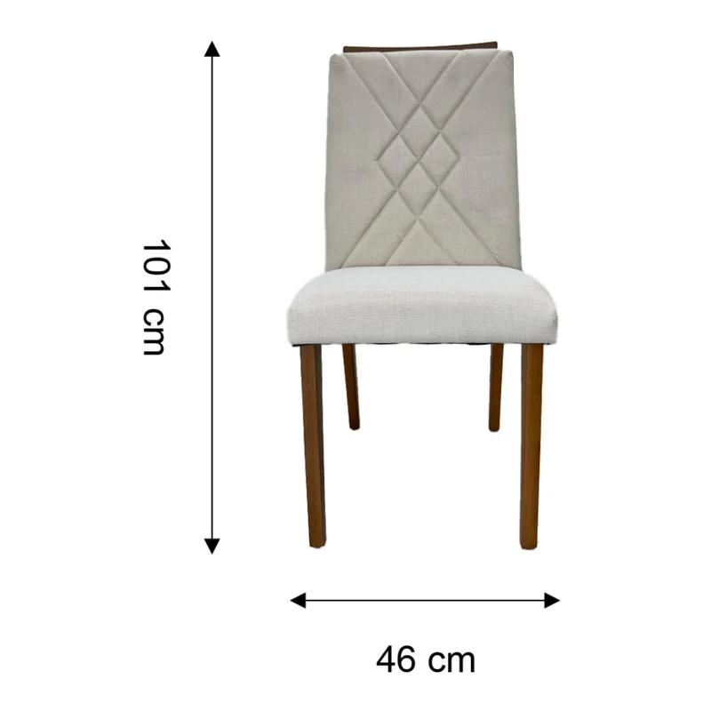 Tokoa Silla para Comedor de Madera Tapizada con Respaldo Decorado