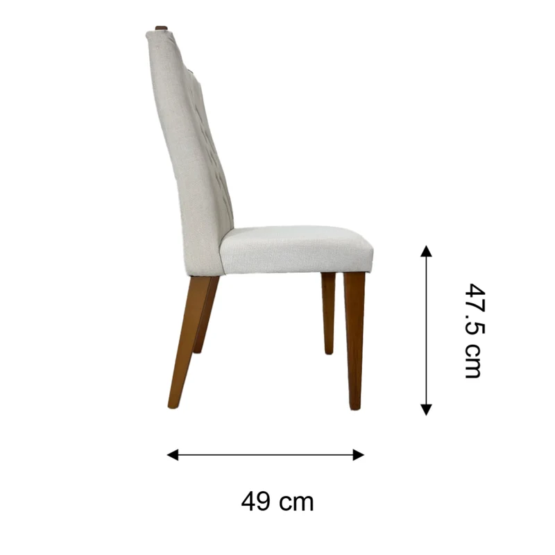 Tokoa Silla para Comedor de Madera Tapizada con Respaldo Decorado
