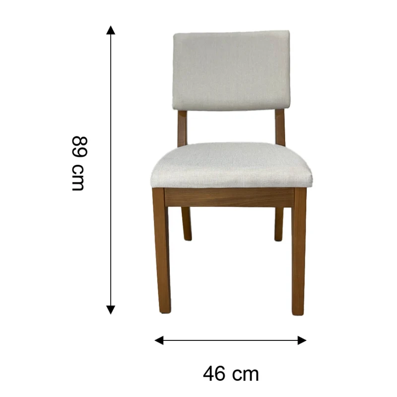 Tokoa Silla para Comedor de Madera Tapizada