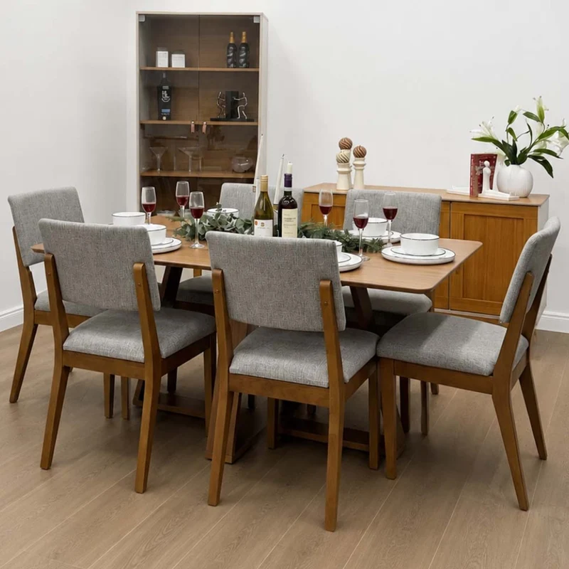 Tokoa Silla para Comedor de Madera Tapizada