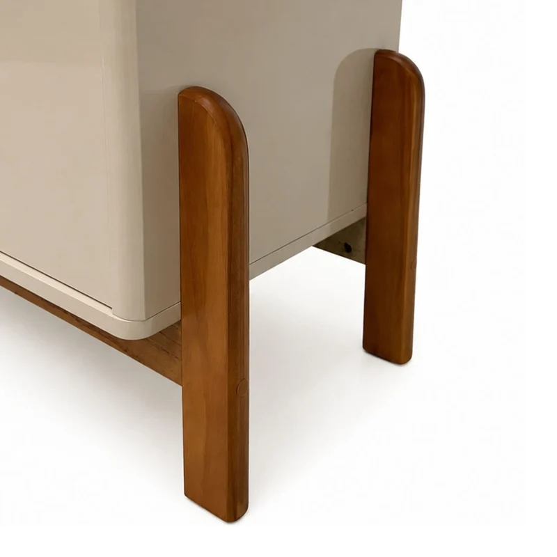 Tokoa Mesa Auxiliar con 2 Puertas y Vineras 73cm Off White (50522344)