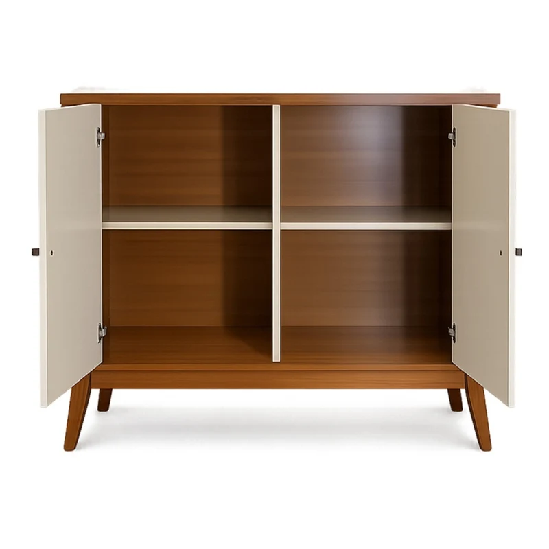 Tokoa Mesa Auxiliar con 2 Puertas 99.5cm Off White (778220)