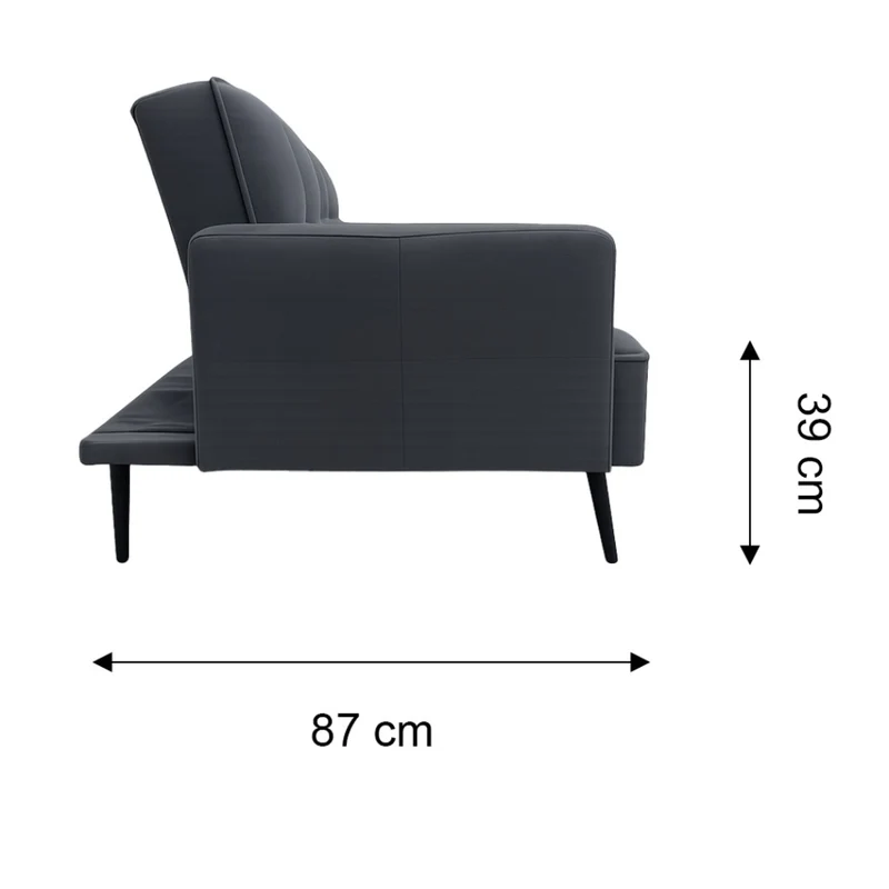 Tokoa Sofá Cama Tela de Lino 182x75.5x87cm
