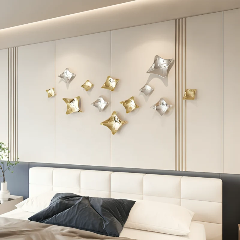 Miomu Decoración de Pared Moderna Dorado con Acabado Metálico