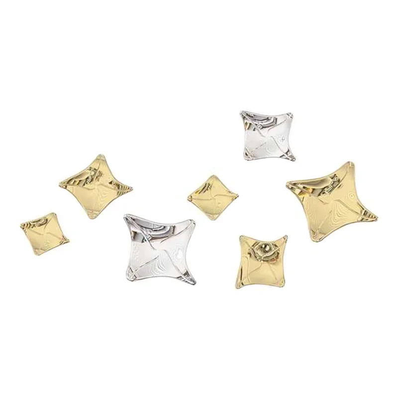 Miomu Decoración de Pared Moderna Dorado con Acabado Metálico