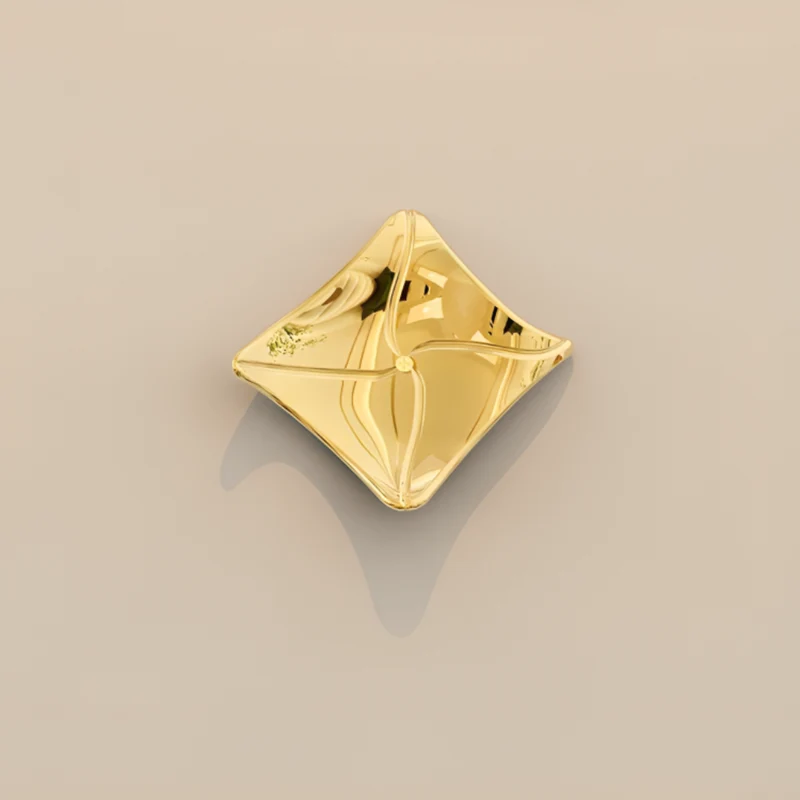 Miomu Decoración de Pared Moderna Dorado con Acabado Metálico