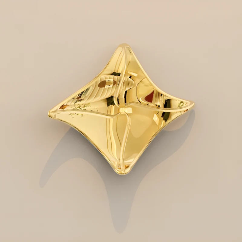 Miomu Decoración de Pared Moderna Dorado con Acabado Metálico