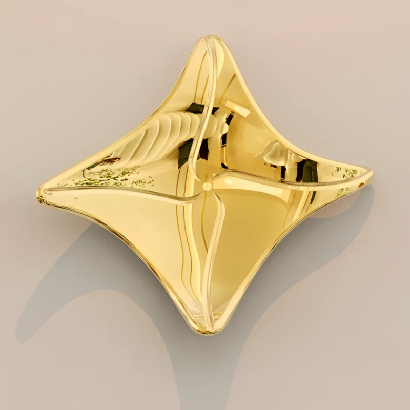 Miomu Decoración de Pared Moderna Dorado con Acabado Metálico
