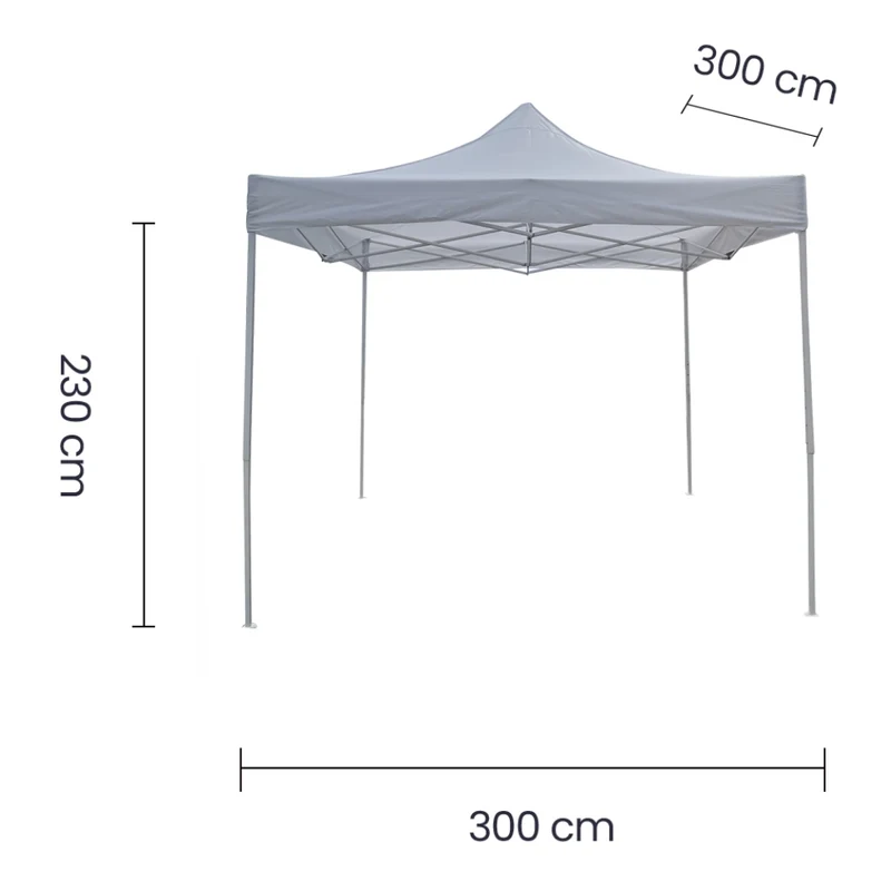 Tokoa Toldo Plegable Impermeable, 3x3m
