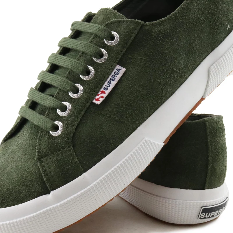 Zapatilla serraje verde 2750SUEU Superga