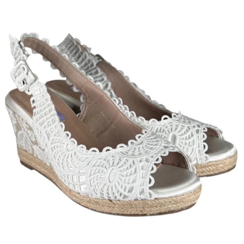 Cuñas de Novia Mandarina Julia Blanco