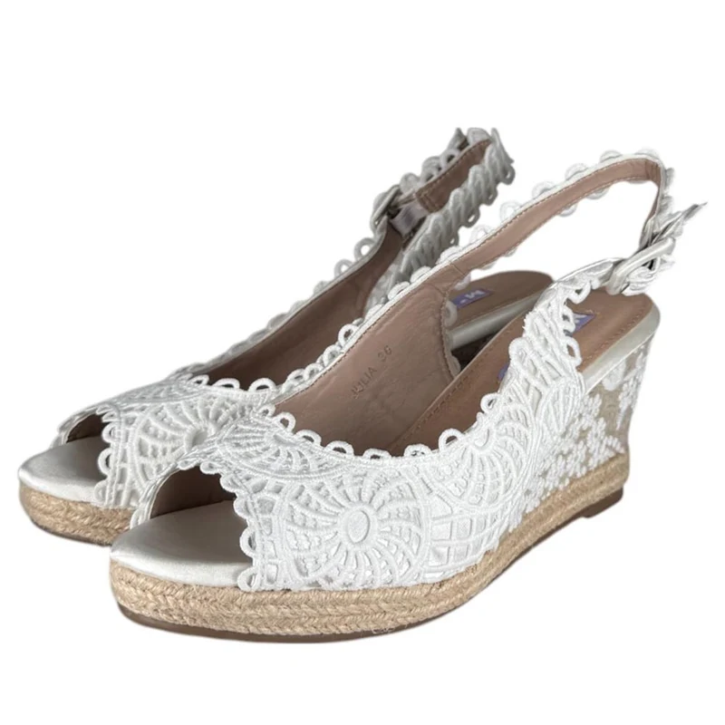 Cuñas de Novia Mandarina Julia Blanco