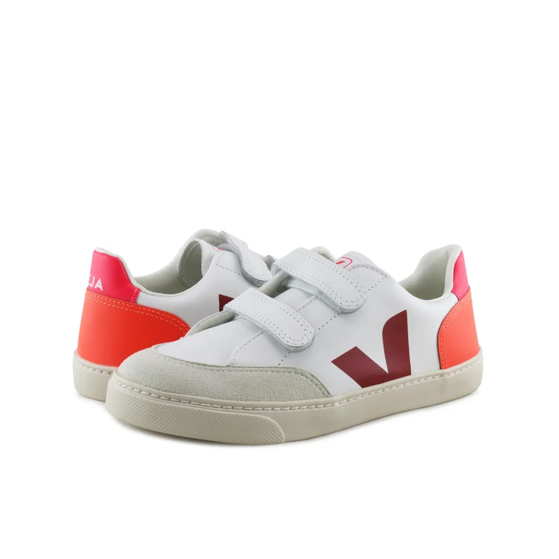 Deportiva burdeos/naranja V12VEL Veja