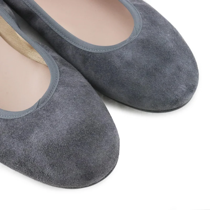 Bailarina serraje gris CRISTINA Jeromín