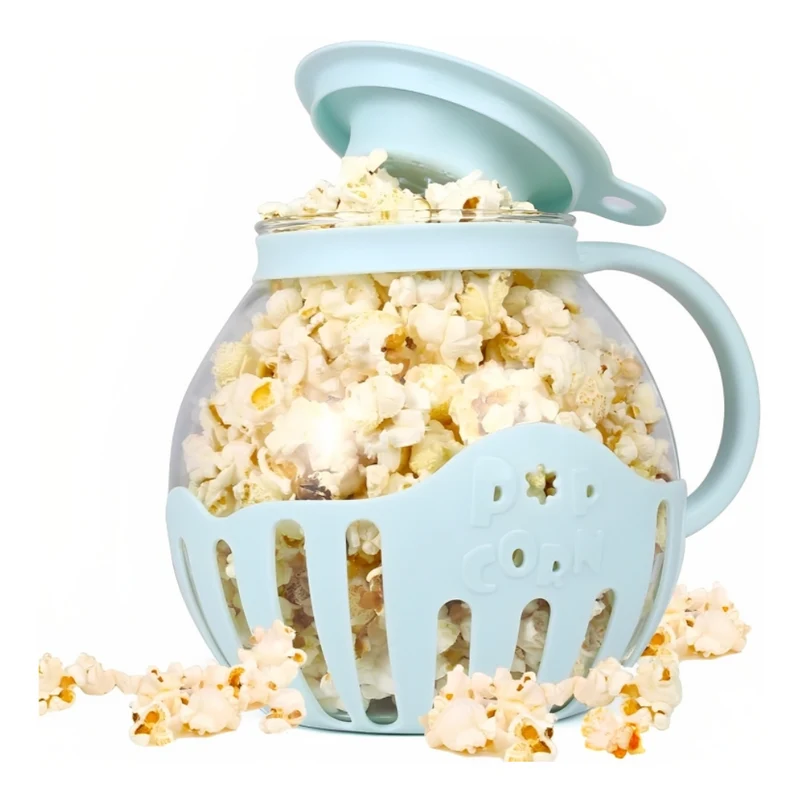 Miomu Tazón para Hacer Palomitas Caseras, Diseño Olla de Vidrio