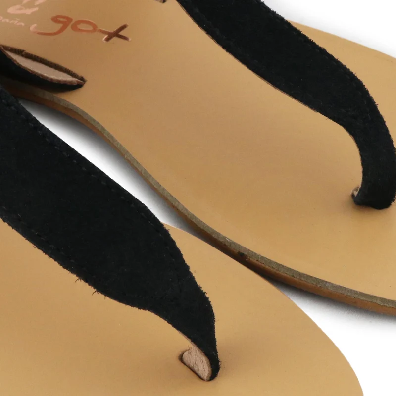 Sandalia serraje negro 1177 Pepa & Cris