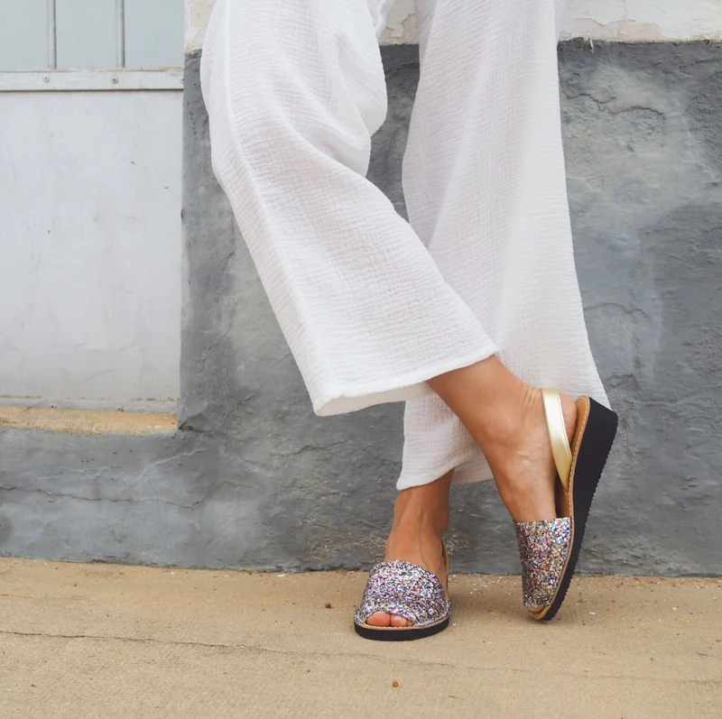 Sandalias Menorquinas Cuña Multicolor