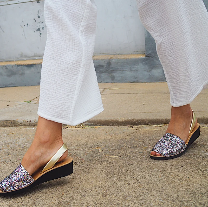Sandalias Menorquinas Cuña Multicolor